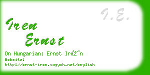 iren ernst business card